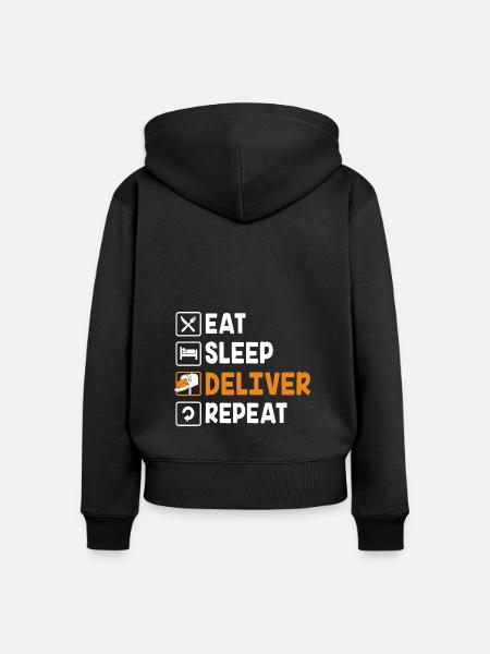 Postbote - Frauen Premium Bio Zip Hoodie - Schwarz