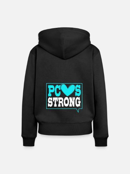 Pcos-Bewusstsein - Frauen Premium Bio Zip Hoodie - Schwarz