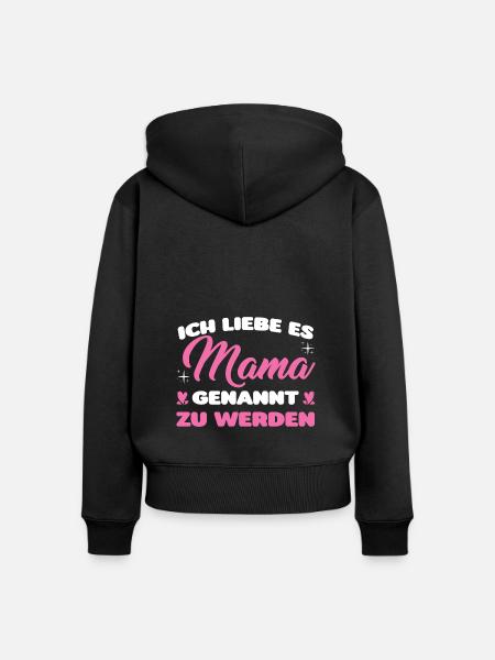 Mutter Familie Mutter Geschenk - Frauen Premium Bio Zip Hoodie - Schwarz