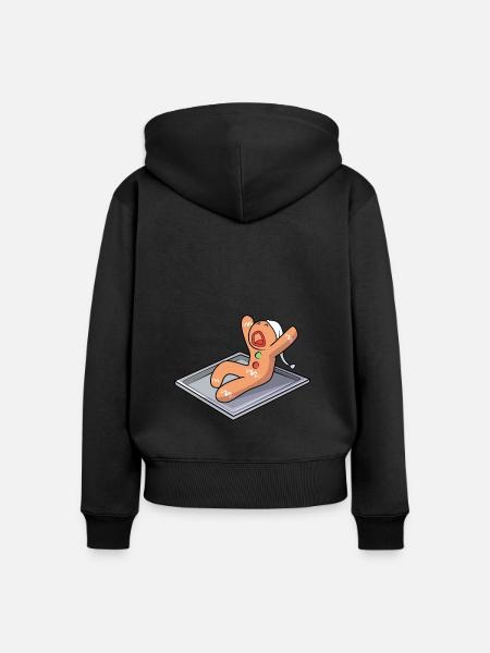 Lebkuchenmann Lebkuchenherz Lebkuchen Naschen - Frauen Premium Bio Zip Hoodie - Schwarz