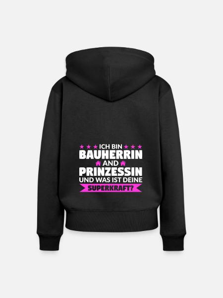 Bauherrin Bauherr Bauherrinnen Geschenk - Frauen Premium Bio Zip Hoodie - Schwarz