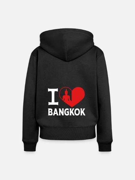 Thailand Bangkok - Frauen Premium Bio Zip Hoodie - Schwarz
