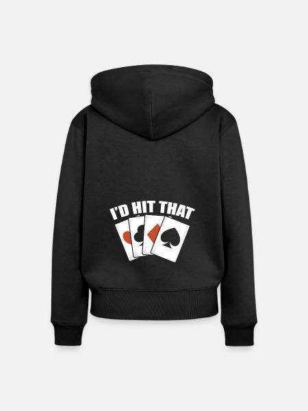 Blackjack Black Jack - Frauen Premium Bio Zip Hoodie - Schwarz