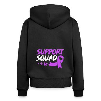 Autoimmune disease - Women's Premium Organic Zip Hoodie - black - Back - Julia (174cm)