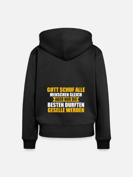 Geselle Handwerk Handwerksgeselle Geschenk - Frauen Premium Bio Zip Hoodie - Schwarz