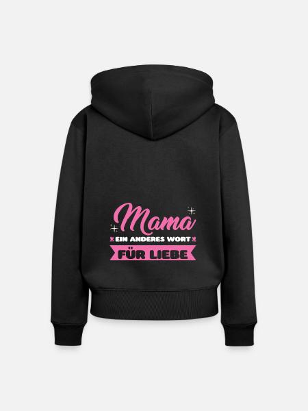 Mutter Familie Mütter Geschenk - Frauen Premium Bio Zip Hoodie - Schwarz