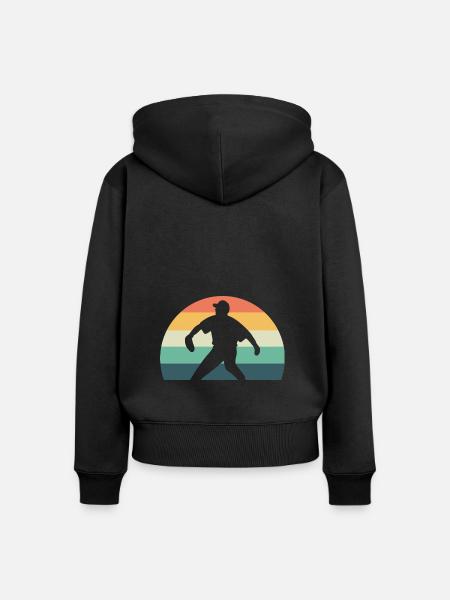 Softball Softball-Spieler - Frauen Premium Bio Zip Hoodie - Schwarz