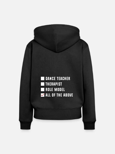 Tanzlehrer - Frauen Premium Bio Zip Hoodie - Schwarz