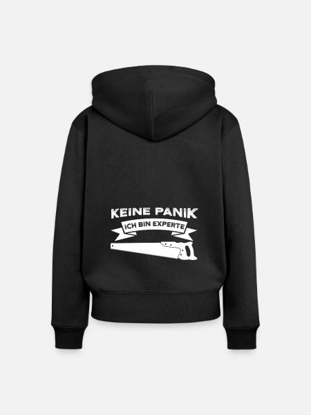 Dachdecker Beruf Dachdeckerei Geschenk - Frauen Premium Bio Zip Hoodie - Schwarz