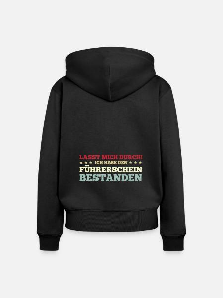 Führerschein Prüfung Führerscheinprüfung Geschenk - Frauen Premium Bio Zip Hoodie - Schwarz
