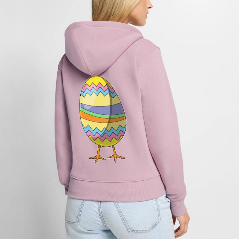 Chick Easter Easter Egg Women's Premium Organic Zip Hoodie