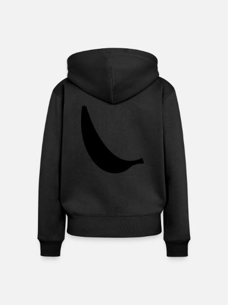 Banane - Frauen Premium Bio Zip Hoodie - Schwarz