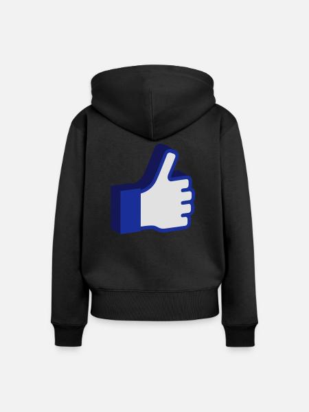 Like 3D - Frauen Premium Bio Zip Hoodie - Schwarz