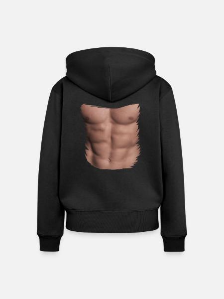 bodybuilder © - Frauen Premium Bio Zip Hoodie - Schwarz
