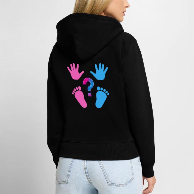 Mädchen oder Junge Frauen Premium Bio Zip Hoodie