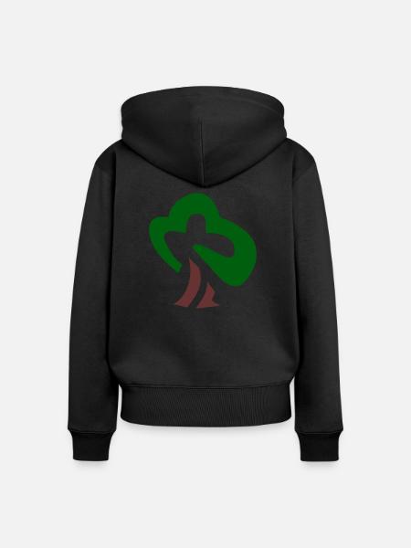 Baum - Frauen Premium Bio Zip Hoodie - Schwarz