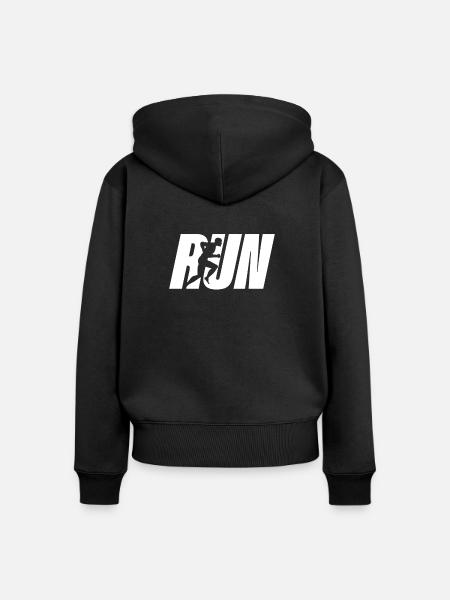 Laufen - Frauen Premium Bio Zip Hoodie - Schwarz