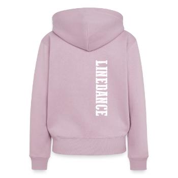 Linedance Line Dance Paartanz Westerntanz Geschenk - Frauen Premium Bio Zip Hoodie - Altrosa - Hinten - Julia (174cm)