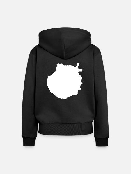 Gran Canaria - Frauen Premium Bio Zip Hoodie - Schwarz