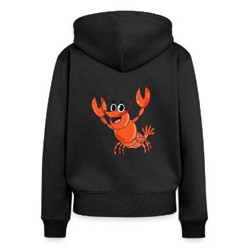 Homard - Sweat à capuche zippé Premium bio Femme - noir - Dos - Julia (174cm)