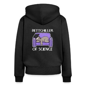 Bachelor Abschluss Geschenk lustig - Frauen Premium Bio Zip Hoodie - Schwarz - Hinten - Julia (174cm)