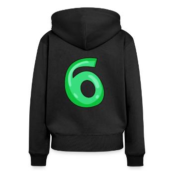 6 - Women's Premium Organic Zip Hoodie - black - Back - Julia (174cm)