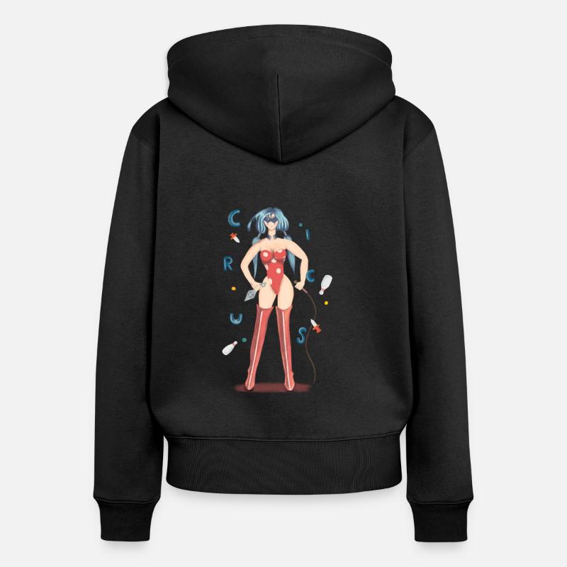 Fille de cirque - Sweat à capuche zippé Premium bio Femme - noir