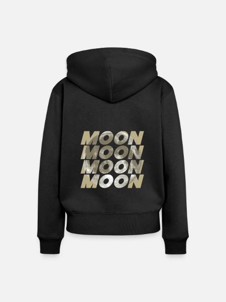 Mond-Design - Frauen Premium Bio Zip Hoodie -