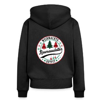Raumausstatter Weihnachten Kollege Arbeitskollege - Frauen Premium Bio Zip Hoodie - Schwarz - Hinten - Julia (174cm)