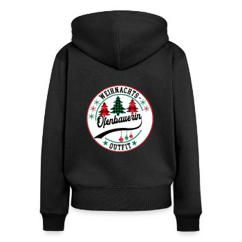 Ofenbauerin Weihnachten Kollegin Arbeitskollegin - Frauen Premium Bio Zip Hoodie - Schwarz - Hinten - Julia (174cm)
