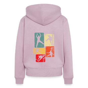Handball Goalkeeper Handball Players Boys Children - Women's Premium Organic Zip Hoodie - dusky pink - Back - Julia (174cm)