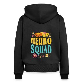 Neuro Squad Neuroscience Flower Outfit - Women's Premium Organic Zip Hoodie - black - Back - Julia (174cm)