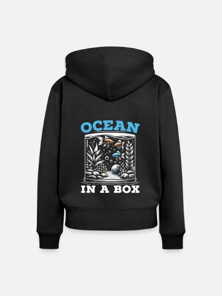 Aquarianer Aquarianer Aquarianer - Frauen Premium Bio Zip Hoodie - Schwarz