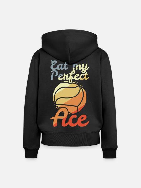 Volleyball Witz - Frauen Premium Bio Zip Hoodie - Schwarz