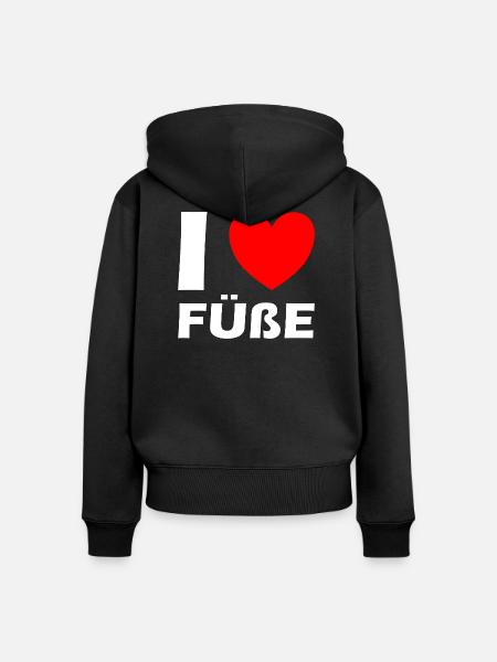 Keine Socken Erlaubt Schild Füße - Frauen Premium Bio Zip Hoodie - Schwarz