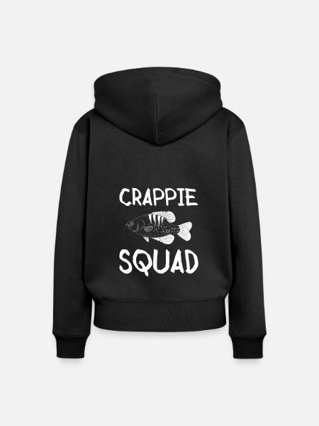 Crappie Squad Shirt Geschenk - Frauen Premium Bio Zip Hoodie - Schwarz