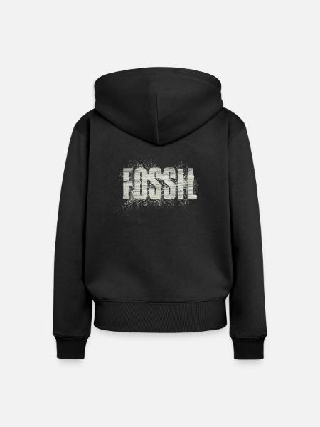 Fossil - Frauen Premium Bio Zip Hoodie - Schwarz