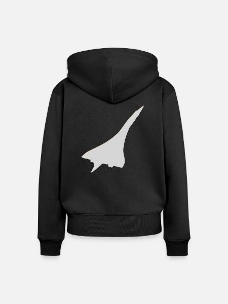 Concorde - Frauen Premium Bio Zip Hoodie - Schwarz