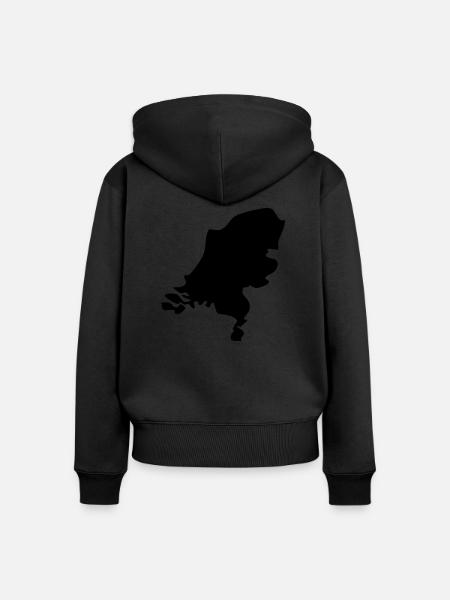 Netherlands - Frauen Premium Bio Zip Hoodie - Schwarz