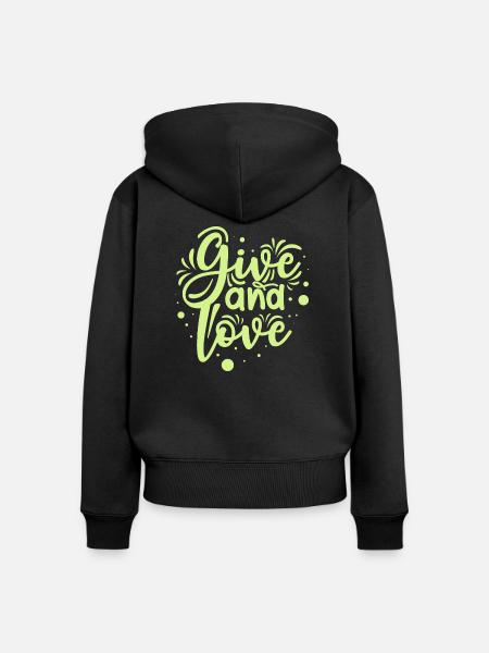 Freundlichkeit Statement Vorbild Geschenk - Frauen Premium Bio Zip Hoodie - Schwarz