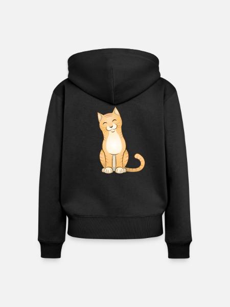 Stubentiger - Frauen Premium Bio Zip Hoodie - Schwarz