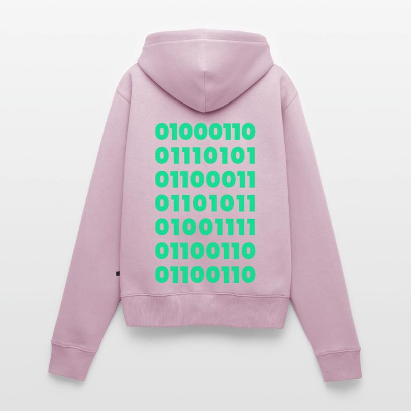 Binary Code Message Tee: Subtle Yet Bold Women's Premium Organic Zip Hoodie