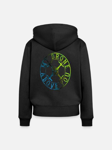 Drohne Drohnen Quadrocopter - Frauen Premium Bio Zip Hoodie - Schwarz