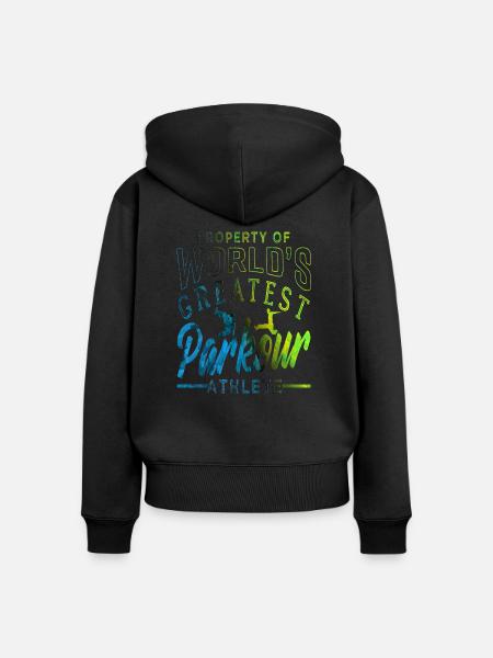 Parkour - Frauen Premium Bio Zip Hoodie - Schwarz