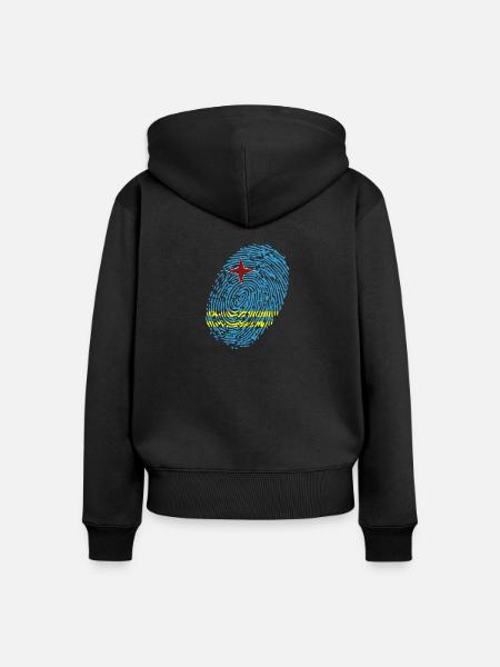 Aruba - Frauen Premium Bio Zip Hoodie - Schwarz