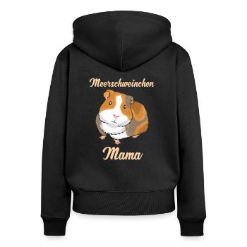 Cobaye maman animal de compagnie cadeau cobaye - Sweat à capuche zippé Premium bio Femme - noir - Dos - Julia (174cm)