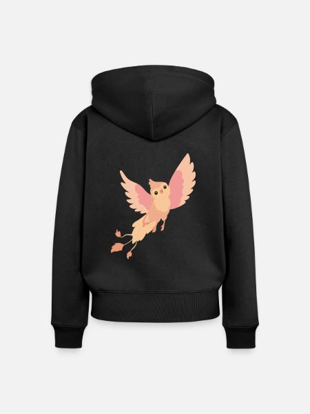 Phoenix - Frauen Premium Bio Zip Hoodie - Schwarz