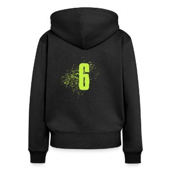 6 - Women's Premium Organic Zip Hoodie - black - Back - Julia (174cm)