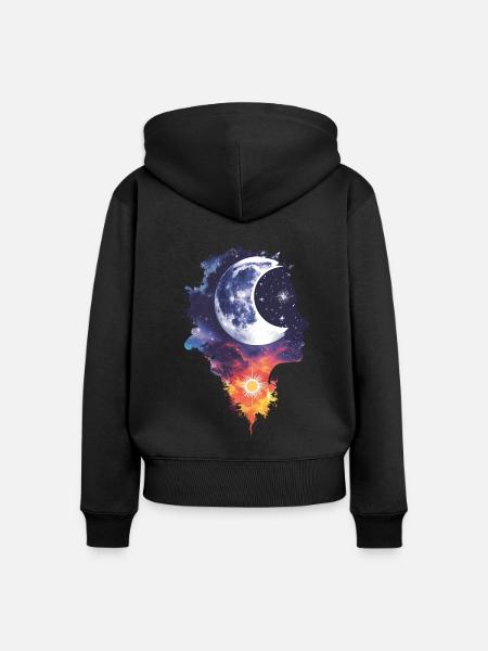 Ätherische Glückseligkeit - Frauen Premium Bio Zip Hoodie - Schwarz