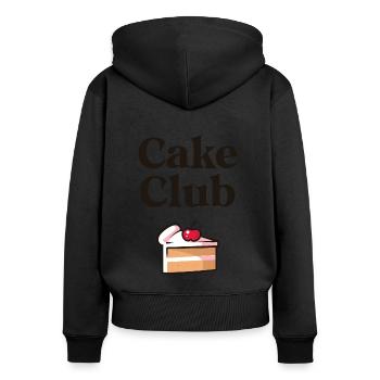Cake Club - Women's Premium Organic Zip Hoodie - black - Back - Julia (174cm)